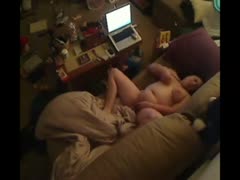 Home alone wife mastrubation bbw slut wife watch porn on laptop hidden cam